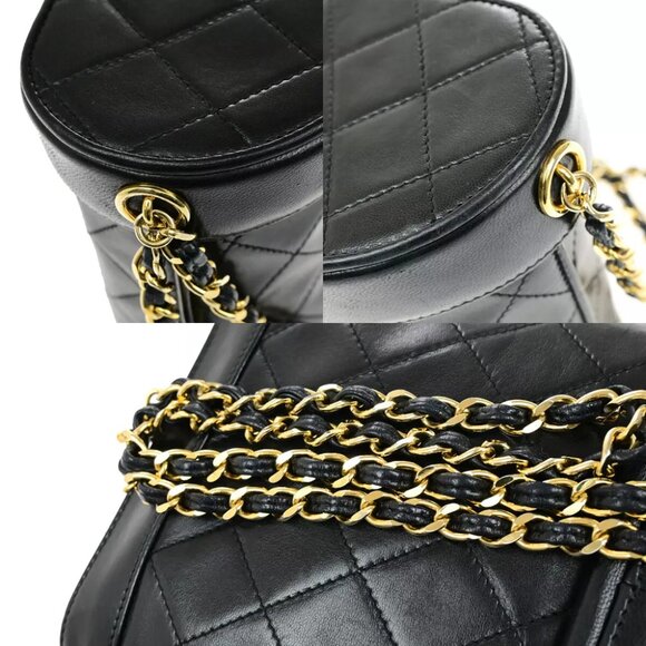 CHANEL CC Matelasse Tassel Chain Shoulder Bag Leather Black GHW Vintage 307RK904 - Picture 3 of 16